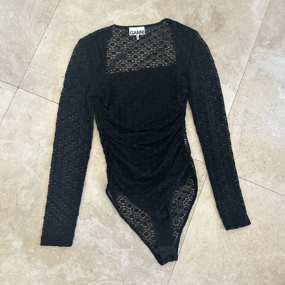 Ganni Eyelet Bodysuit - Picture 1 of 3